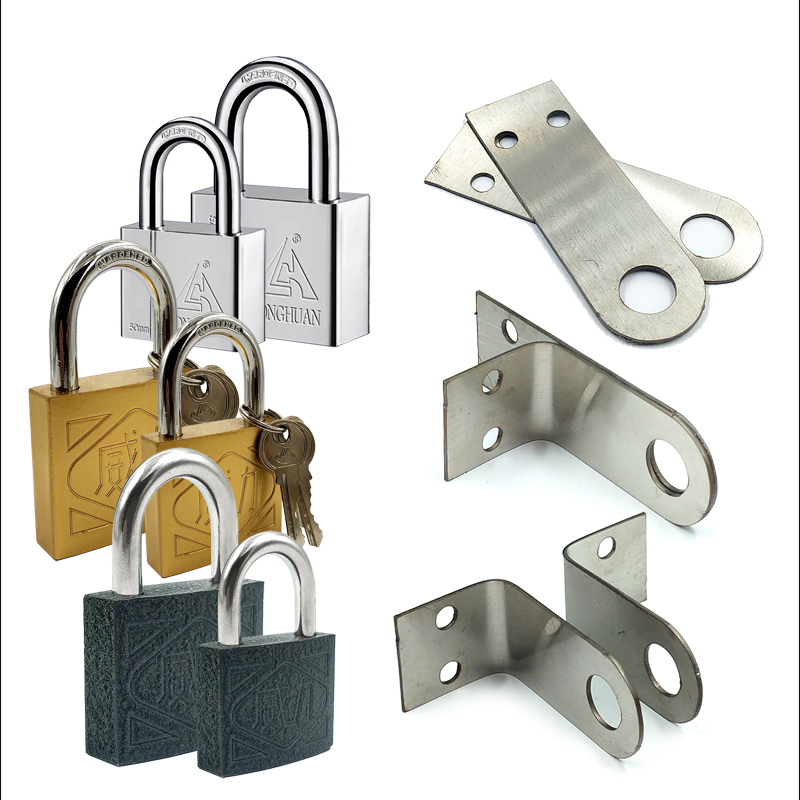60mm Stainless Steel Right-Angle Latch Door Lock Anti-Pry Door Catch Door Nose Drawer Cabinet Door Padlock Hook Lock Latch