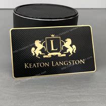 Stainless steel business card design and production metal membership card gold business card brushed card customization