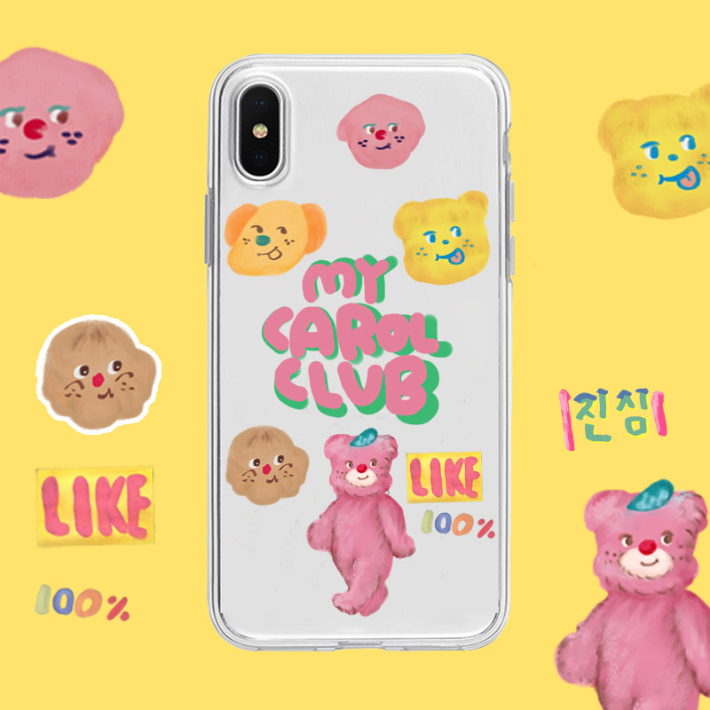 Korea ins oil painting Apple 11promax mobile phone protection shell iPhonex soft shell xsmax transparent xr relief 7plus