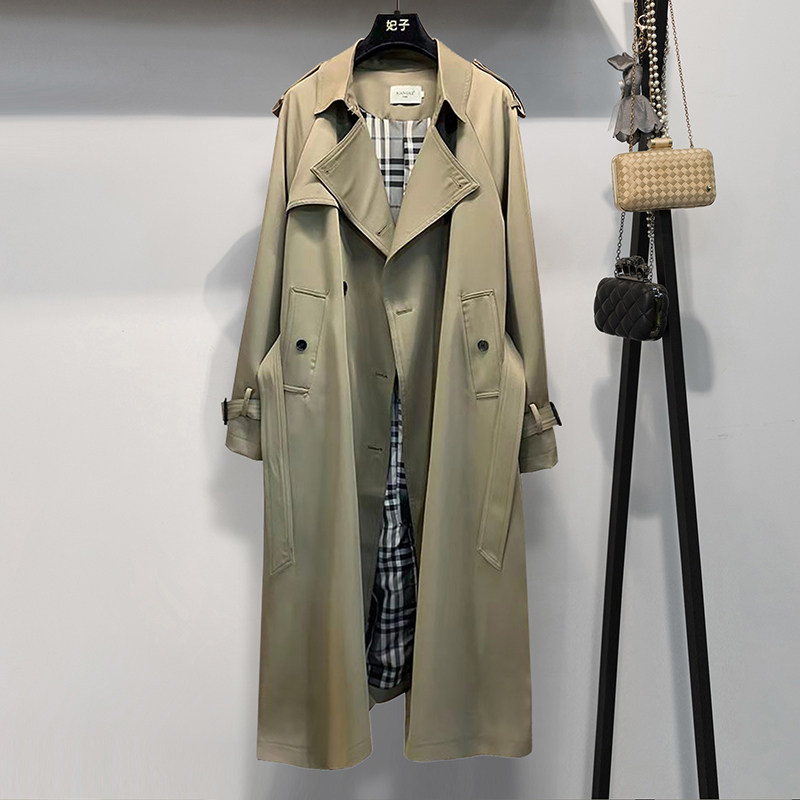 Windbreaker coat women's 2022 spring and autumn new popular loose medium-length small fashion Korean style coat