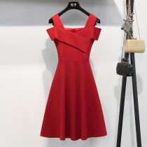 Herbenwind name Yulian dress woman 2022 Summer new fashion Temperament Cashew slim Shoulder Slim Dress dress