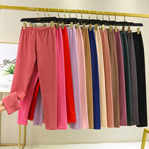 Warm Pants Woman Autumn winter Develvet thermostatic Large-size Garnter Thickened Wire Pants Cation Spontaneous Hot Lady Autumn Pants Pants