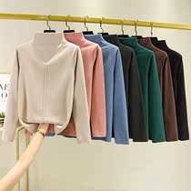 High collar T-shirt autumn winter new delsuede thermal underwear heaps of Korean version blouses foreign airwear and womens undershirt