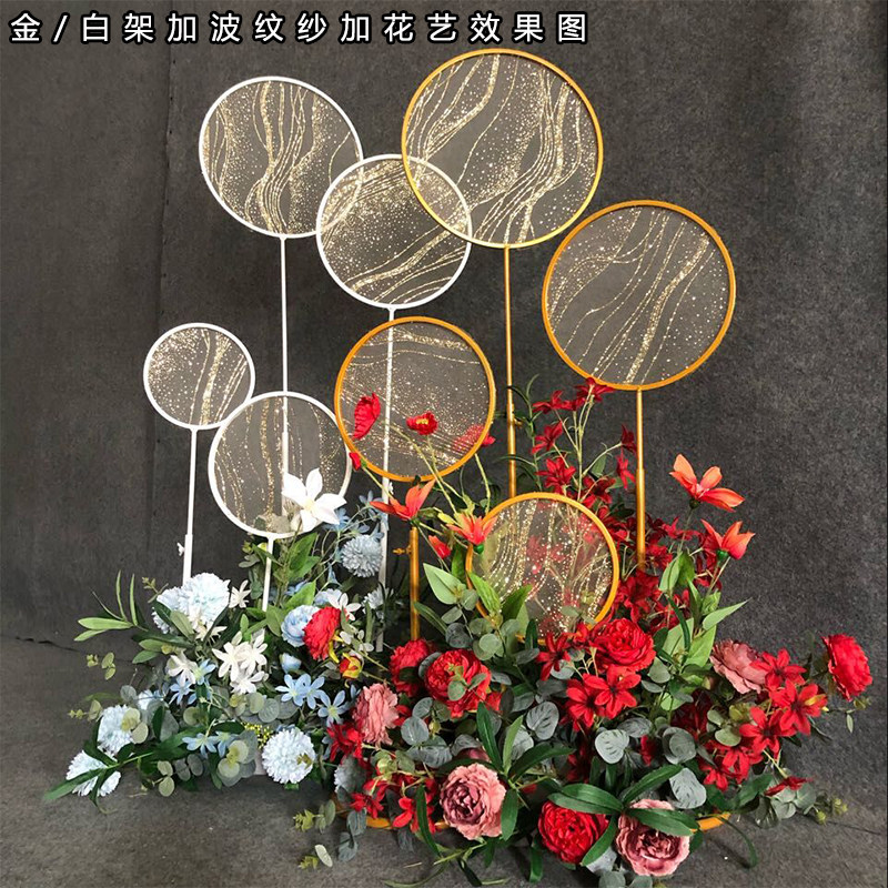 Wedding decoration props new lollipop road lead ornaments dance catwalk decoration Wrought iron gold background scene layout