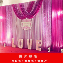 New wedding props background gauze wedding background cloth wedding main back cloth background wedding stage gauze veil cloth