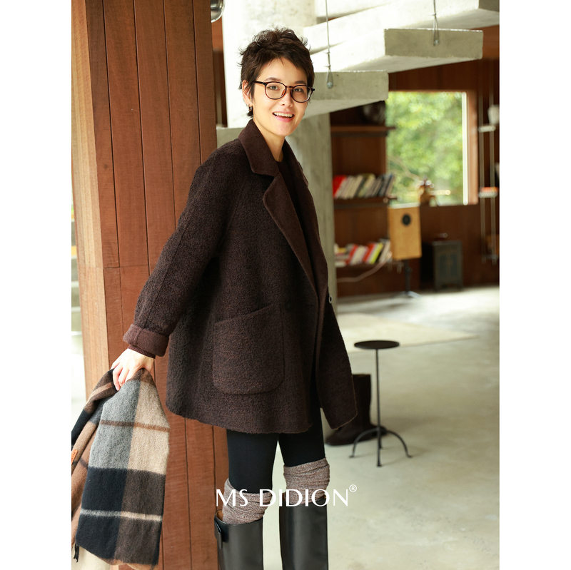 Msdidion｜Andes- Alpaca Wool Double-Sided Woolen Winter Coat with a Stylish and Loose Fit