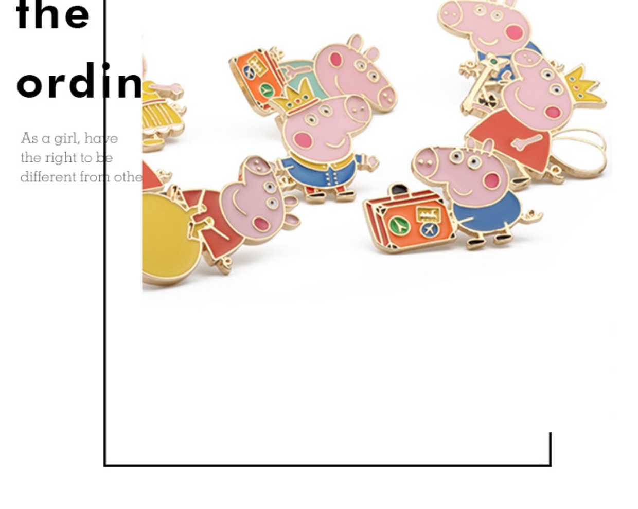 Piglet Trâm Cartoon Hoạt hình dễ thương trẻ em Huy hiệu Túi nữ Áo len Áo Trang sức Phụ kiện Pin Badge huy hiệu