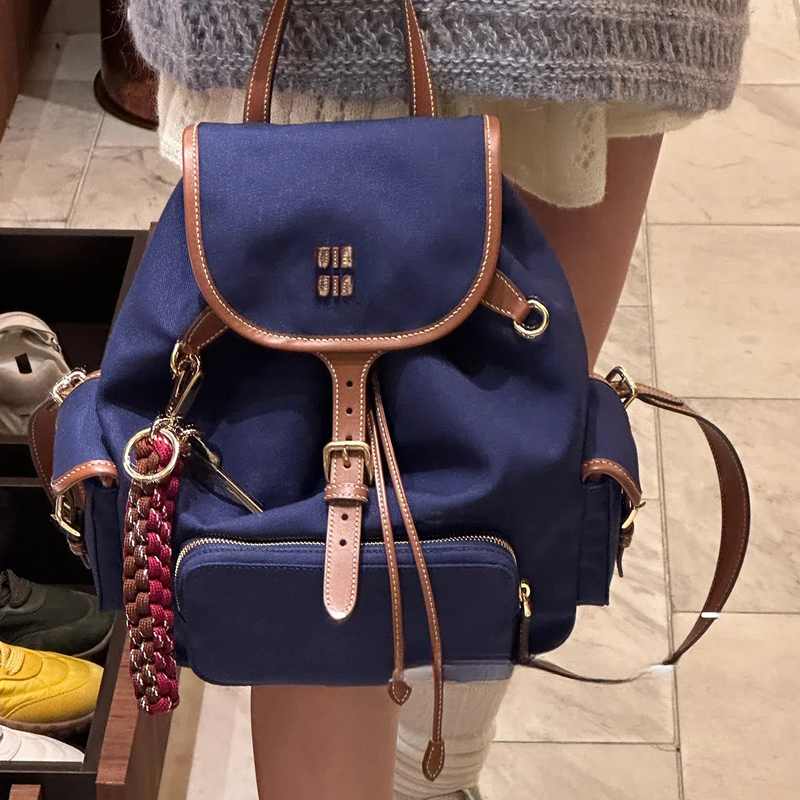 Backpack m's Canvas Bag Trendy Small School Bag Denim Small Backpack