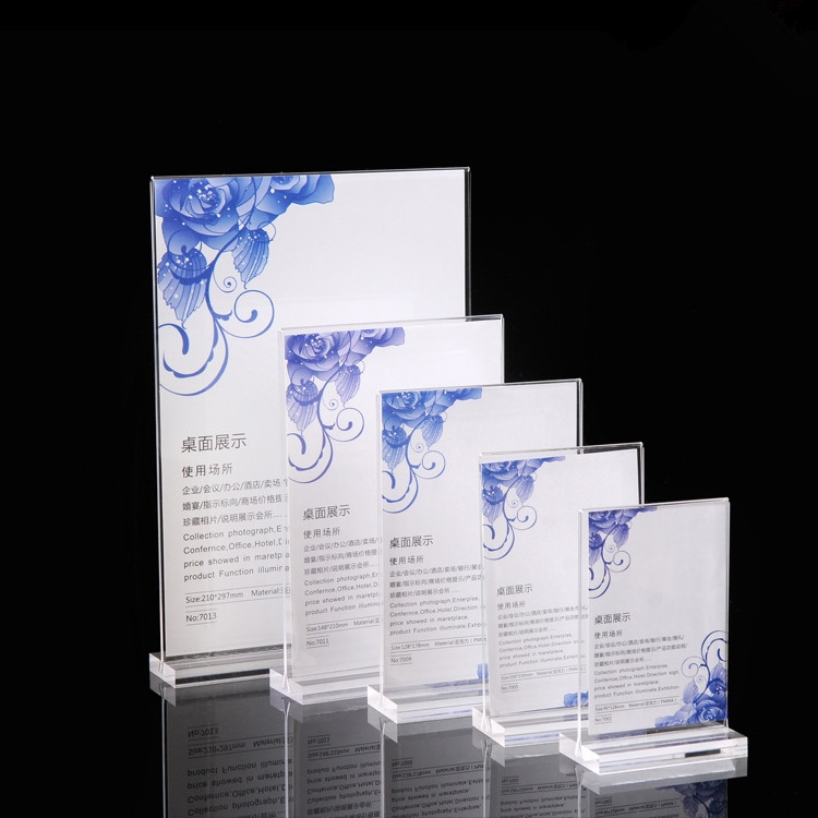 A4 acrylic desk card table card table card table card table card double face draw table sign plate table face standing plate wine water plate