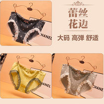 Large size underpants woman high waist comfort gin cotton lady pure cotton crotch shorts day tether high play triangular pants without leggings