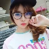TR90 kính siêu nhẹ khung nam và nữ Phiên bản tiếng Hàn của gương phẳng thủy triều retro không có hộp độ đỏ với cùng một đoạn kính gentle monster Kính