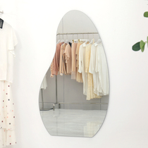 Profiled mirror ins Nordic wind display slim full-body mirror bedroom home wearing clothing mirror clothing shop floor fitting mirror