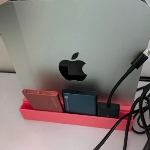Mac Mini M1 M2 Mac Studio Apple Vertical Stand with Hard Drive Bracket, Cooling and Storage Side Stand Base