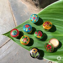 Indian natural body cream Mini copper box Solid perfume Womens long-lasting light fragrance Fresh emollient essential oil soothing balm