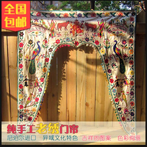 India Nepal imported vintage fabric handmade embroidery Yoga bar decoration door curtain Semi-hanging curtain partition curtain