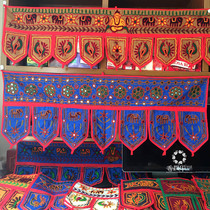 Indian tapestry Nepal hand embroidered elephant lens Door head door curtain Horizontal hanging curtain Fabric Yoga home decoration curtain