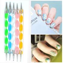 Nail tool set Nail polish glue dot flower pen Hook flower pen Dot drill needle Double-headed dot drill pen Wave point pen