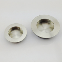 Stainless steel wire drawing handle opening 40 embedded round concealed handle furniture cabinet wardrobe drawer handle