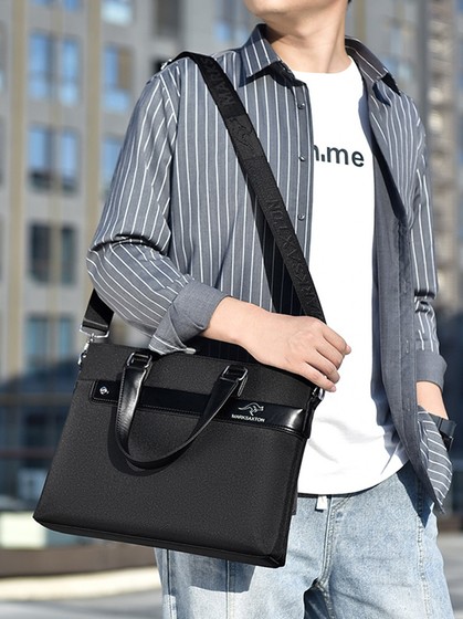 马克尚顿男士手提公文包男商务培训会议资料包合同文件包支持定制