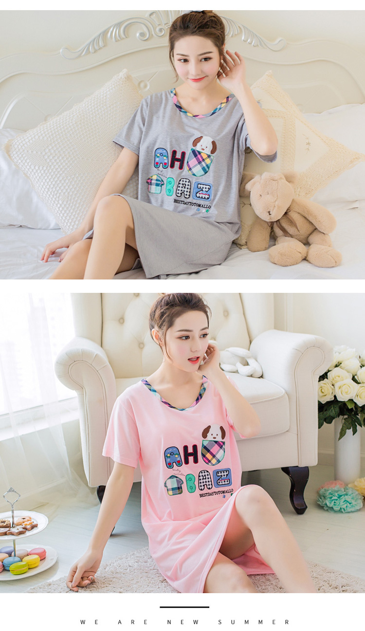 Miễn phí mặc đồ ngủ bra cotton tươi áo ngực cotton mang thai phụ nữ mùa hè quần áo ngắn tay dài tay áo ngủ pad đồ ngủ gợi cảm