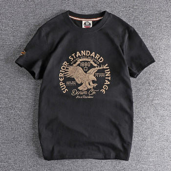 Hong kong single retro trendy printed short-sleeved t-shirt
