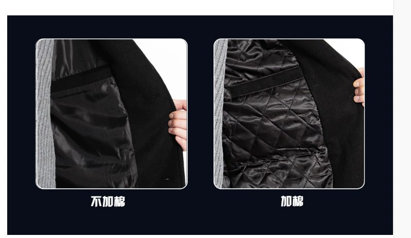 2019 mùa thu và mùa đông áo khoác cashmere mới cho nam dài phần len lỏng kích thước lớn áo thủy triều Hàn Quốc áo gió giản dị