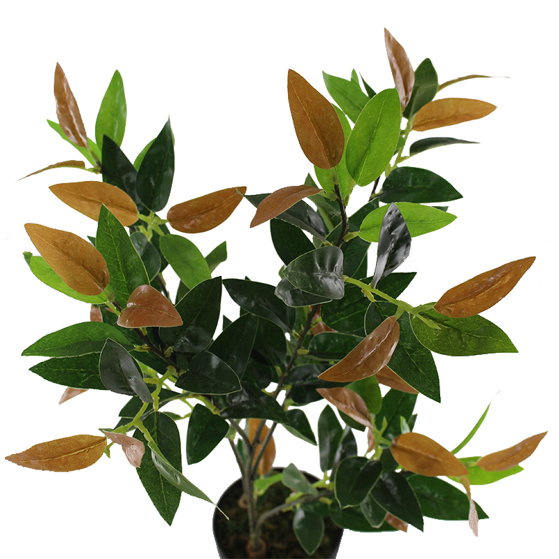 Simulation Green Plant Fake Branches Five Forks Red Leaves Olive Leaf Field Garden Home Decoration Placement Engineering Manufacturer Sales Direct