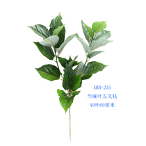 Simulation of Sangke green plant apocynum Ramie lint leaves floor decoration pastoral handmade apocynum leaf ornaments