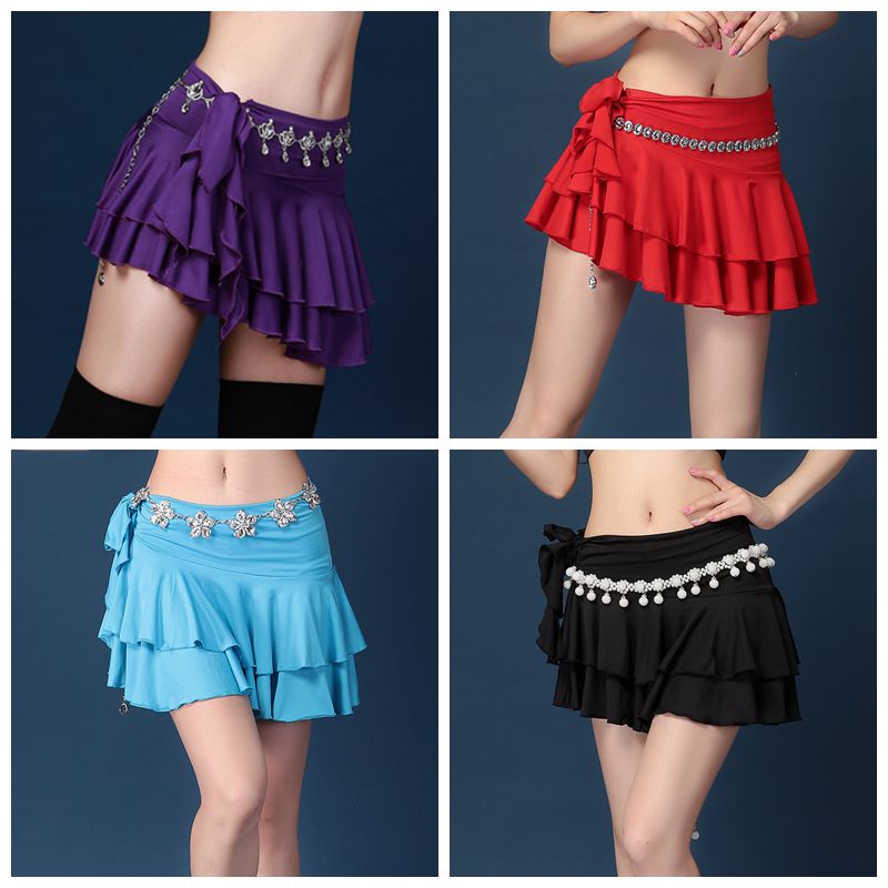 Belly dance skirt short skirt practice suit under suit 2023 spring and summer tie new all-match hip scarf