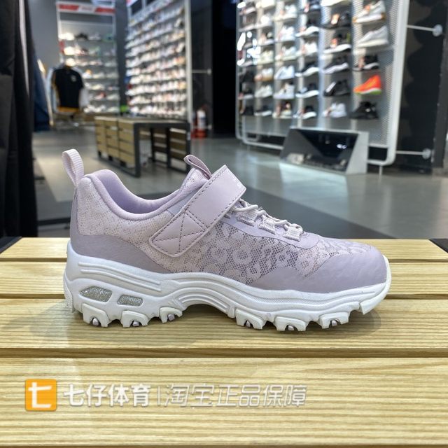 Skechers ເດັກຍິງພາກຮຽນ spring ທີ່ແທ້ຈິງໃຫມ່ breathable lace panda ເກີບກິລາບາດເຈັບແລະ 302541L