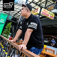THE PANG kích thước lớn mùa hè nam mới cộng với phân bón để tăng mỡ lỏng phần mỏng từ bi áo sơ mi nam POLO ao polo nam