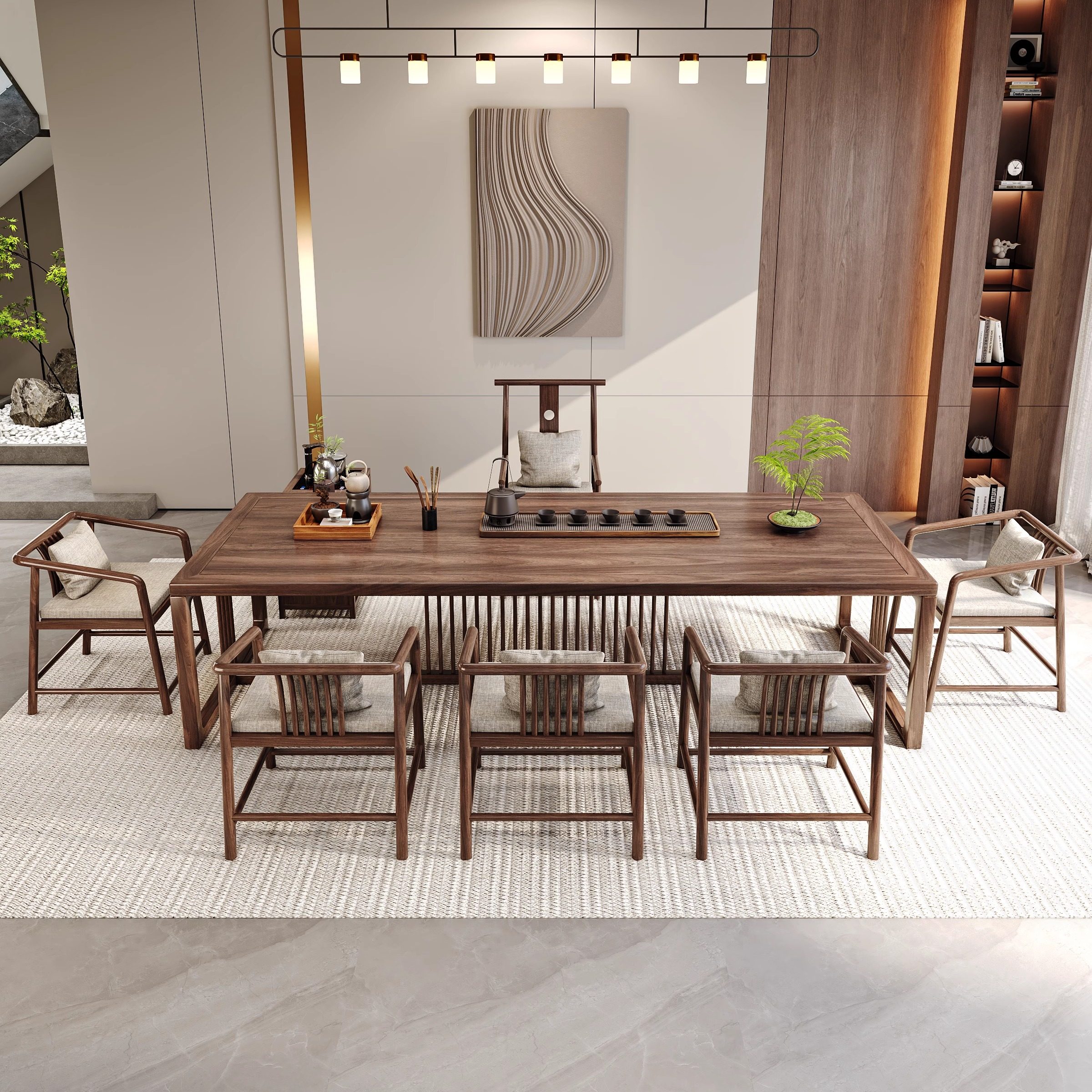 2025年买新中式实木茶桌椅组合要注意哪些要点?从消费升级到禅意居家风潮