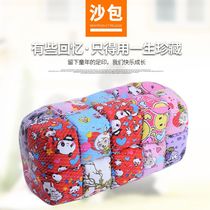 Childrens pocket handmade nursery school pupil Sharbag with rope without rope thick canvas lost sandbag