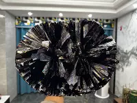 Макарон черный+лазерный серебро 6 дюймов