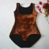 Kích thước lớn cộng với phân bón dày cộng với tam giác nhung dính liền thân áo corset nhiệt đồ lót nữ sau sinh không có dấu vết giảm béo mùa thu đông nội y quyến rũ Một mảnh