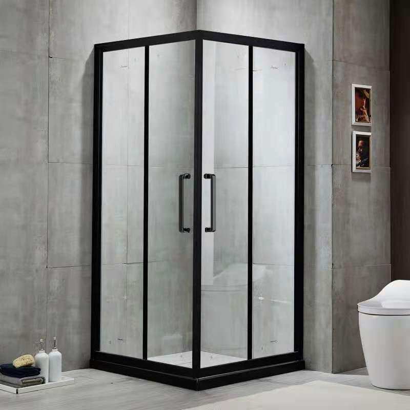 Beijing shower room partition is extremely narrow one-line custom dry and wet separation bathroom powder room sliding door glass sliding door