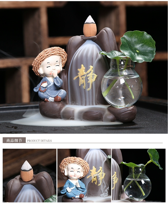 Sáng tạo màu tím cát ngược hương đốt gỗ đàn hương giống như đốt gỗ trong nhà cổ hương liệu pháp hương nhang - Trang trí nội thất