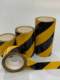 100m Black and Yellow Warning Tape Zebra Crossing Warning Landmark Sticker Ground Marking Line Floor Colorful Isolation Tape