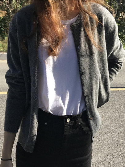 Cardigan coréen en cachemire pour femme, pull ample de Style court, veste de tempérament, pull en tricot de laine, haut polyvalent, printemps et automne