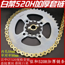 Suitable for Jialing Chinese cabbage wingman Zongshen gy520 chain plate chain size gear set chain sign and thickened chain