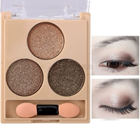 Pearlescent phấn mắt màu đất mờ phấn mắt màu nude trang điểm rượu vang đỏ đích thực kim cương sáng bóng trang điểm bột màu nude phấn kẻ mắt