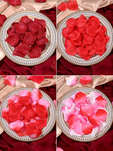 Симуляция розового лепестка декоративное свадебное расположение набор набор на кровати посыпать поддельные цветы предложение романтические свадебные принадлежности