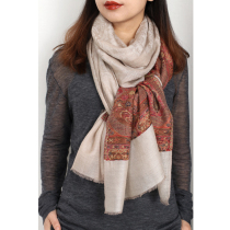 owooL recommends not too much glossy stitching jacquard cashmere thin scarf shawl