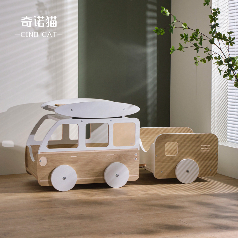 Cinocat Solid Wood Cat Bed, Cat and Dog House, Waterproof Scratching Board, Cat Toy, All-In-One, Warm, Xiaohongshu