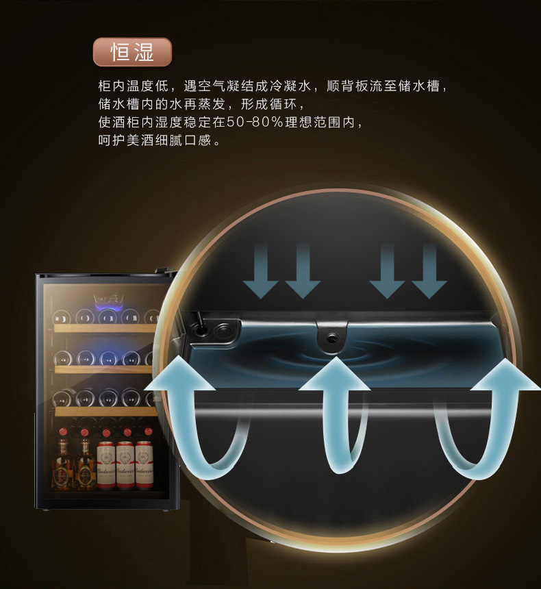 tủ rượu trang trí AUX / AUX JC-116AD hộ gia đình đơn cửa rượu vang châu Âu mát lạnh thanh đá tủ lạnh kính hiển thị tủ nhiệt giá để rượu độc đáo
