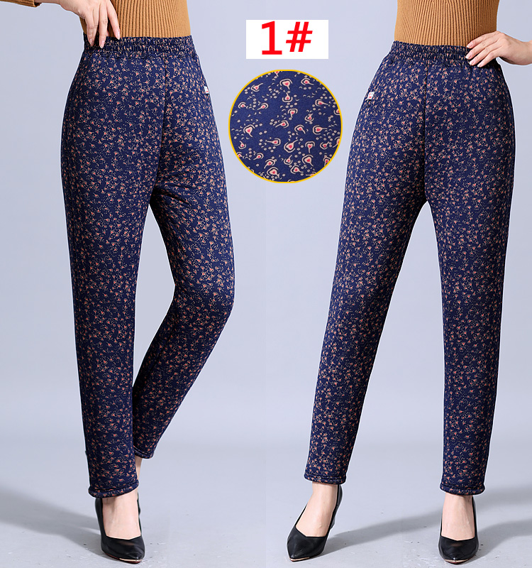 Quần trung niên và cao tuổi Bà ngoại 70-80 tuổi Quần ấm bà già quần dày lạc đà mẹ mặc quần áo mùa đông áo gió nữ đẹp