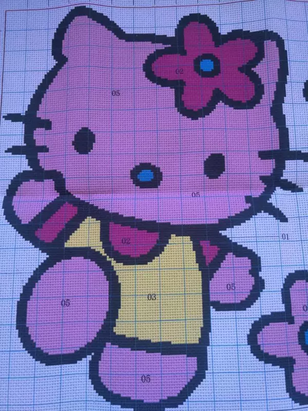 Hội Chữ thập Stitch 2018 mới mèo hoạt hình dễ thương mới bắt đầu sinh con mảnh hơi nhỏ đơn giản thêu 2019 - Công cụ & phụ kiện Cross-stitch tranh thêu chữ thập bình hoa