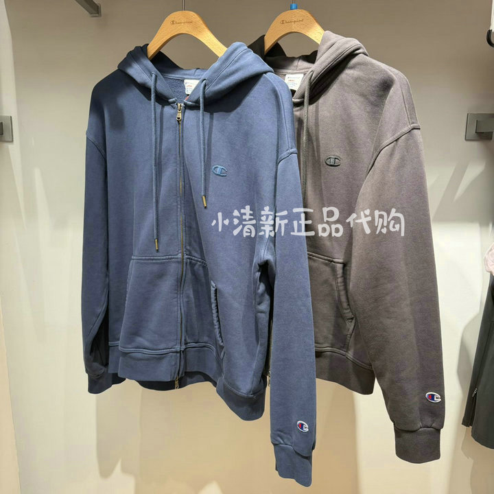 Fleece-Lined Champion Zip-Up Hooded Sweatshirt 26 Winter Style American-Style Couple Casual Jacket U6Dswsu133