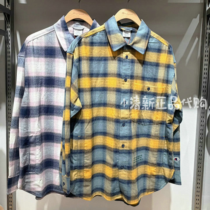 The Same Model as the Brand Ambassador: Champion Retro Plaid Shirt for Men, New Autumn 26 Style, Patchwork for Women U6Cshsu129