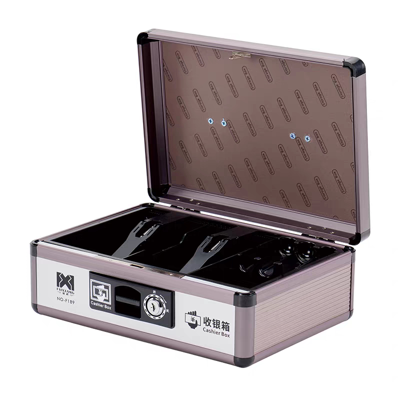 Fuxiang F189 Aluminum Alloy Multifunctional Cash Register Box Supermarket Cash Register Box Portable Safe Money Box Financial Collection Box